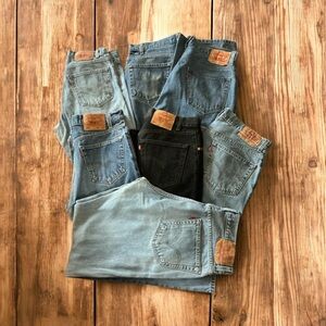 Levi's Assorted Blue and Black Straight Jeans 34x34 GUC